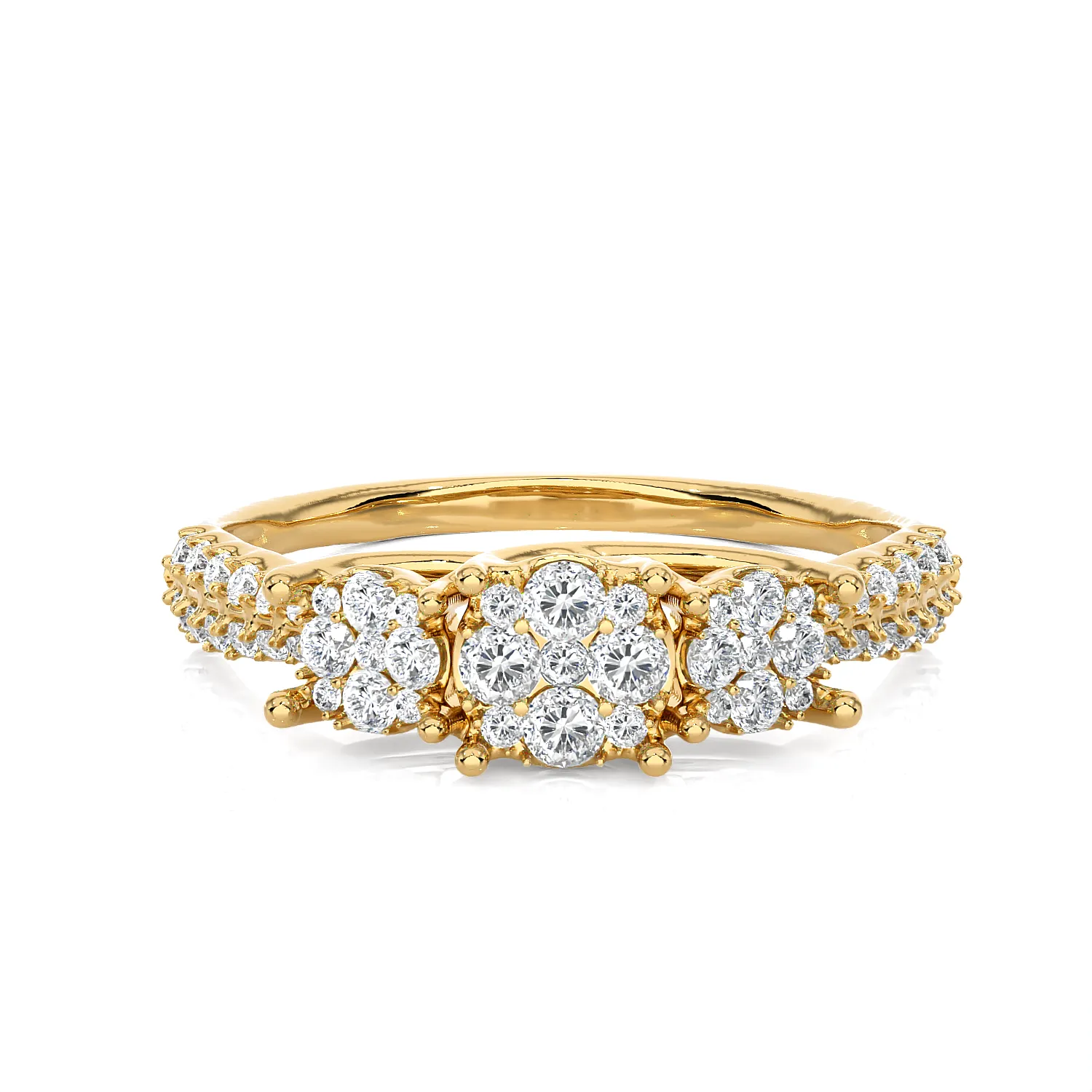 1/2 ctw Round Three Stone Lab Grown Diamond Ring