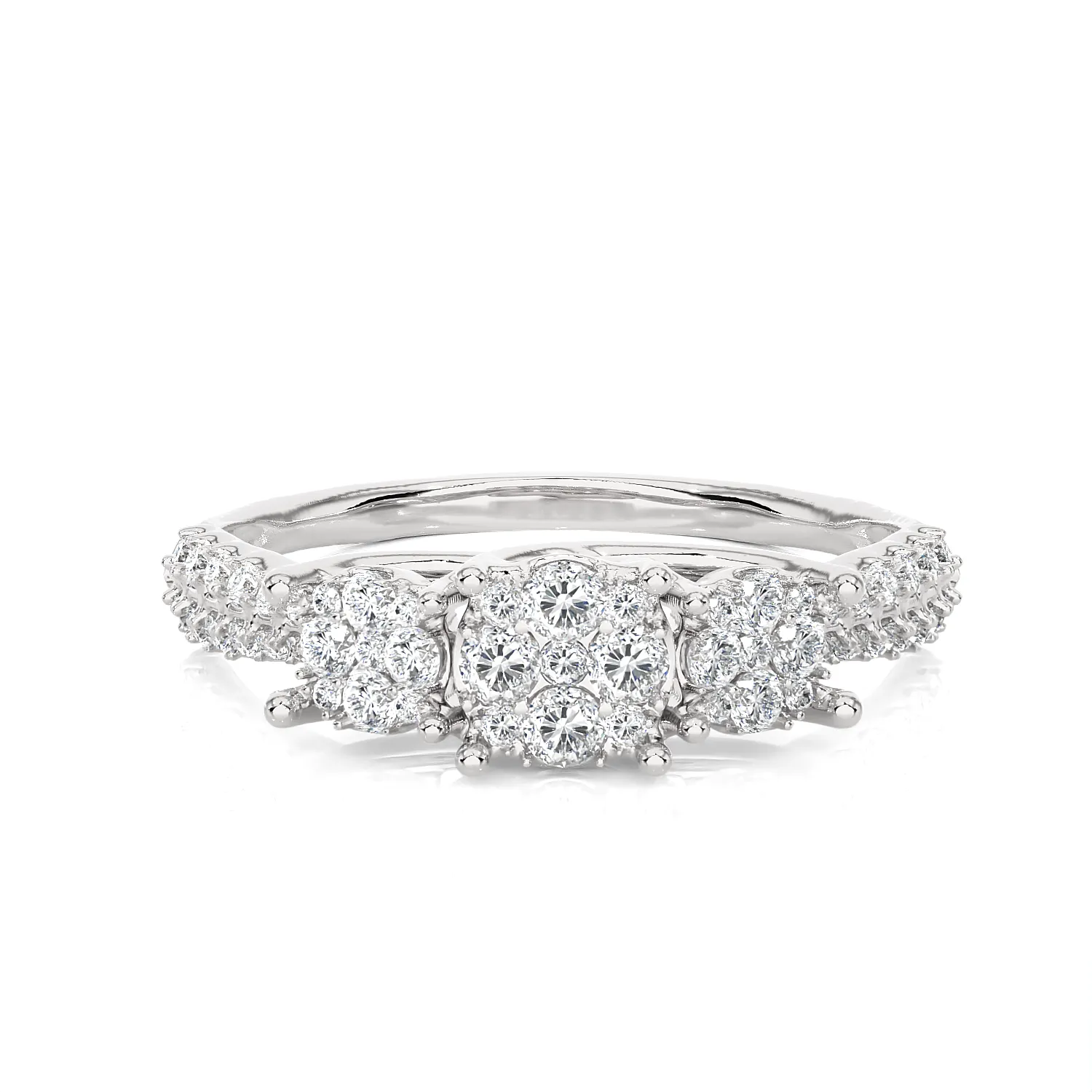 1/2 ctw Round Three Stone Lab Grown Diamond Ring