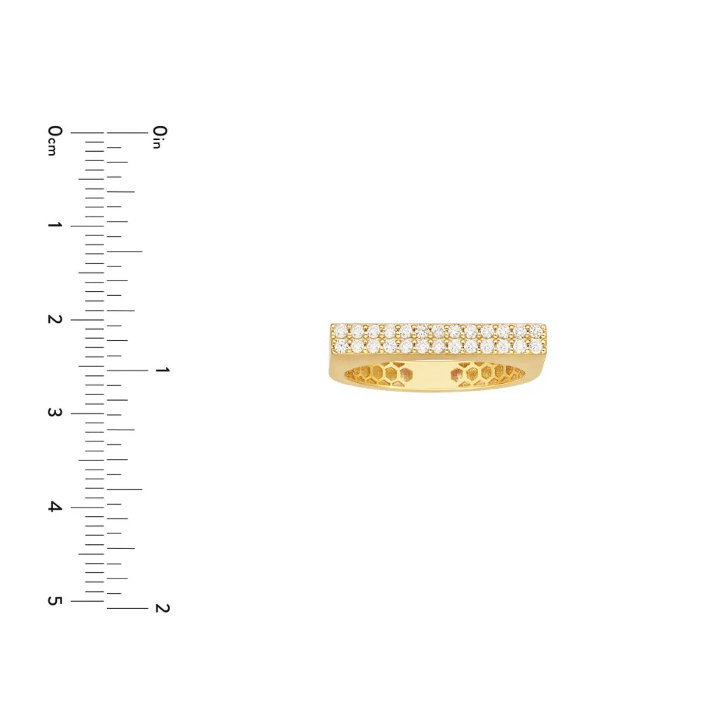 14k Diamond Bar Ring