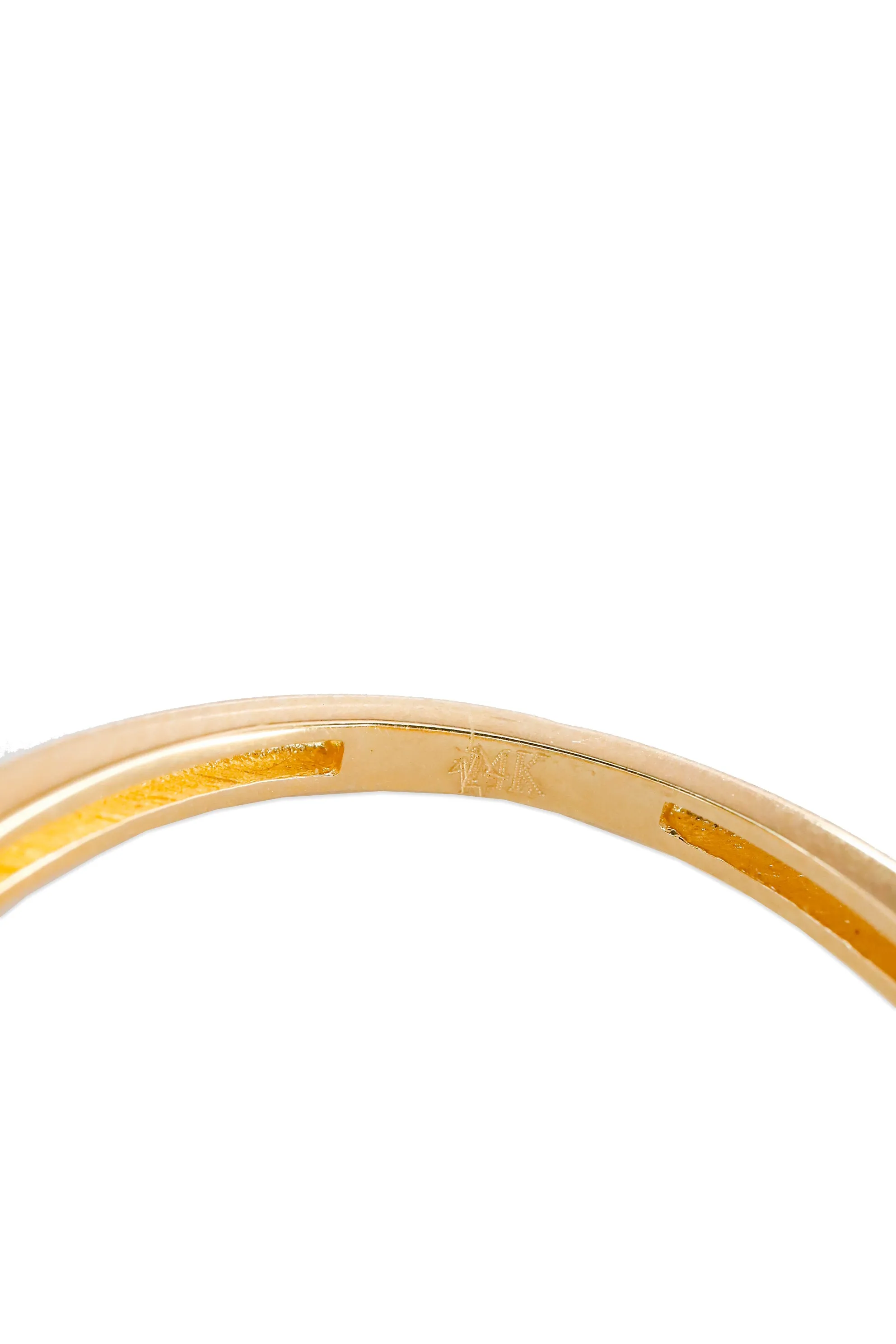 14K Solid Gold Ribbon Stackable Dainty Ring