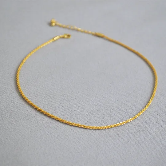 18K Gold-Filled Glitter Rope Chain Necklace