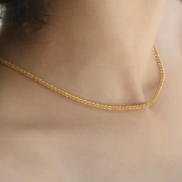 18K Gold-Filled Glitter Rope Chain Necklace