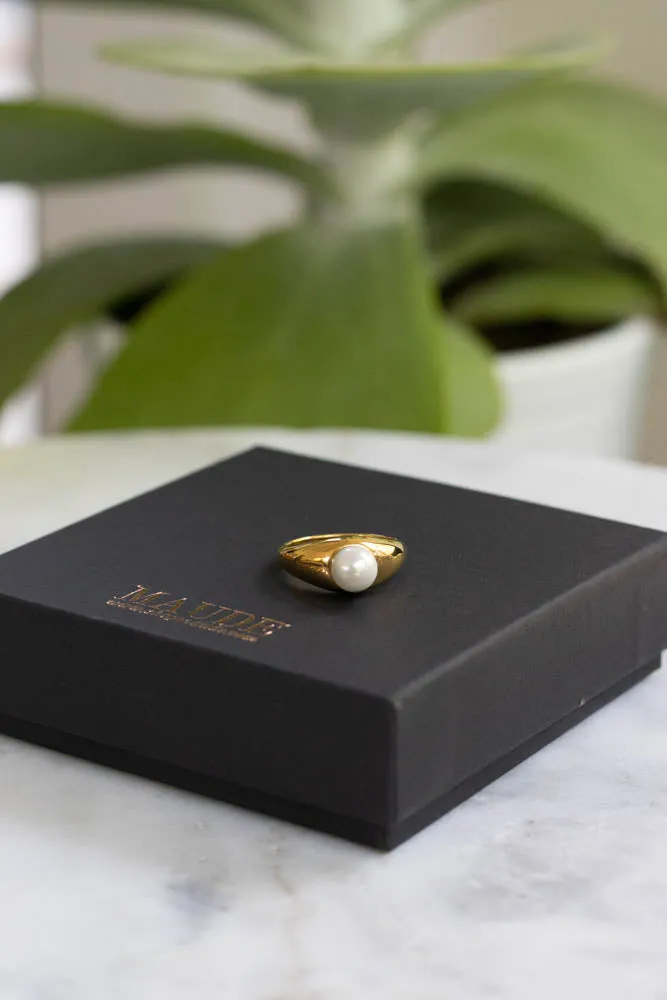 18K Zoe Faux Pearl Ring
