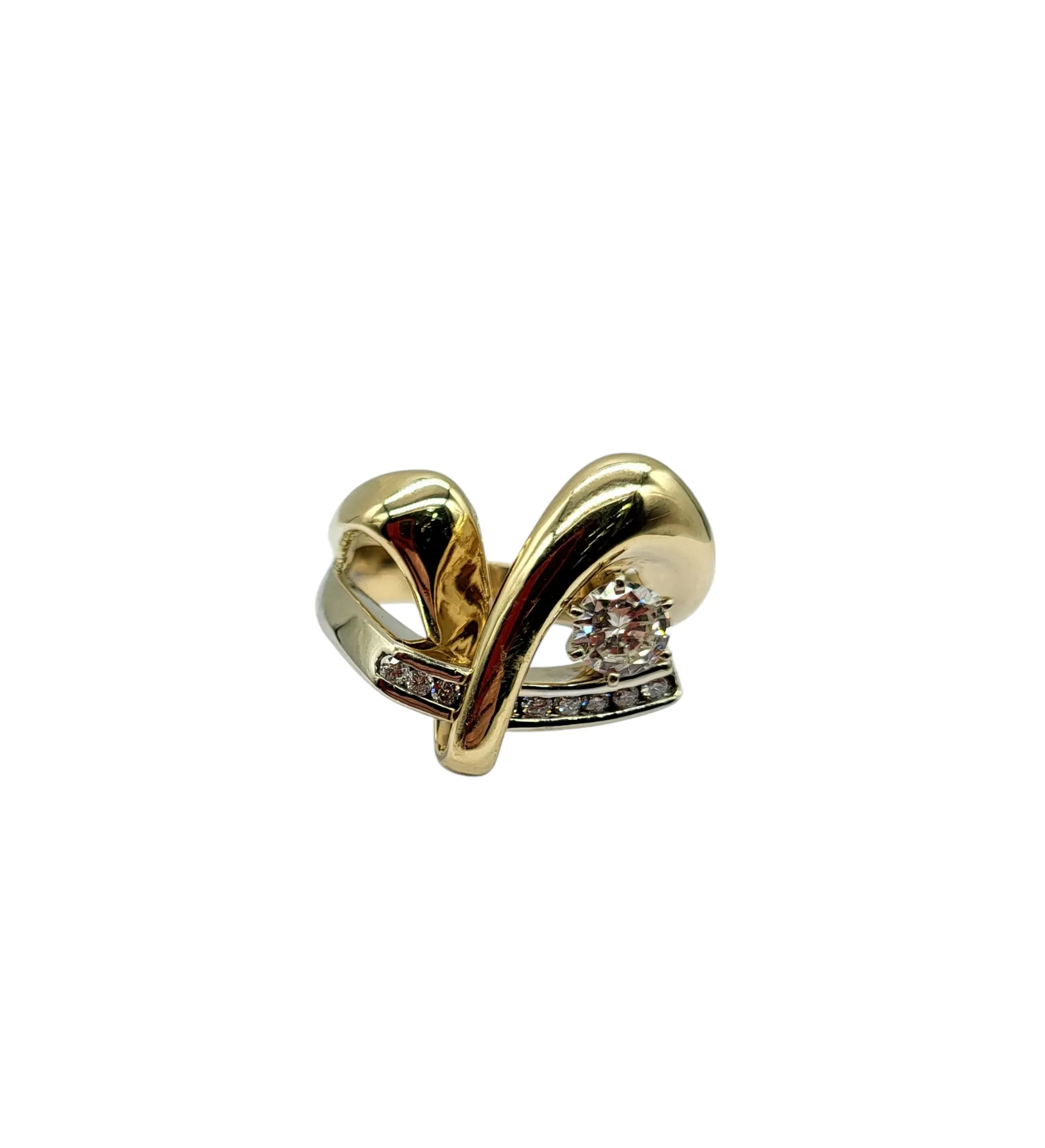 3/4 Carat Diamond Abstract Fashion Ring