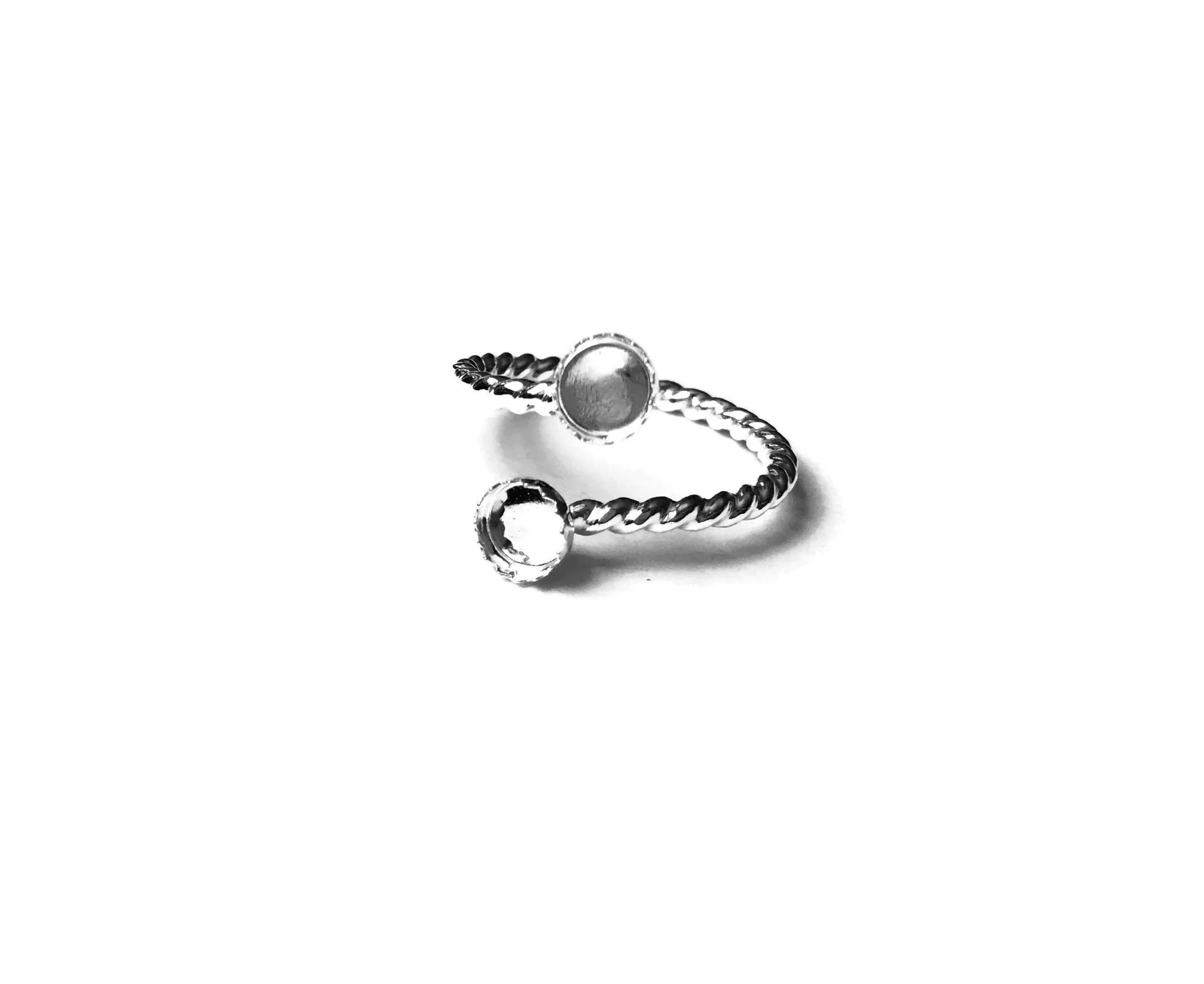Adjustable Ring Blank | Double Bezel Cup Setting