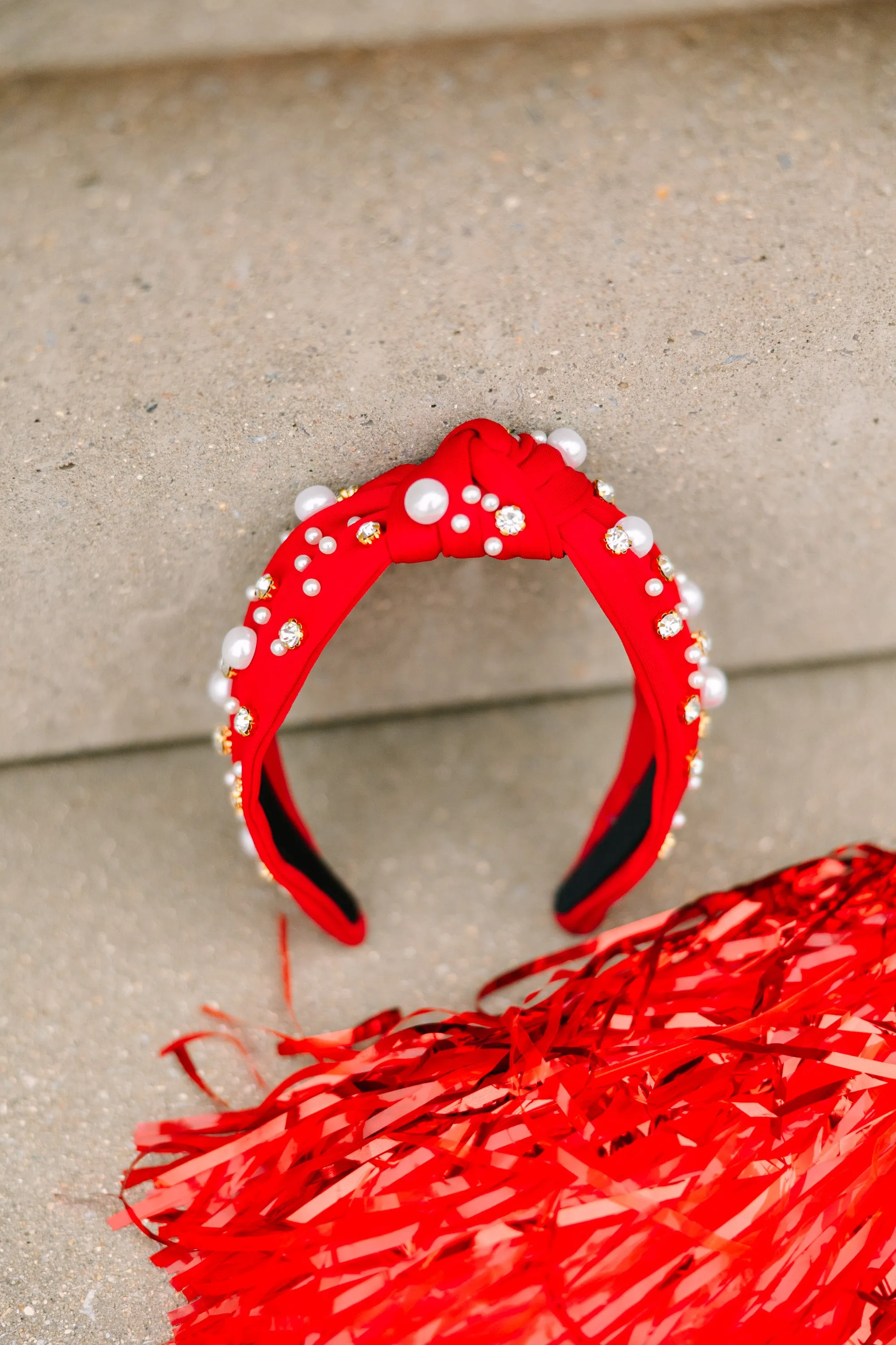 All in Red Embellished Headband