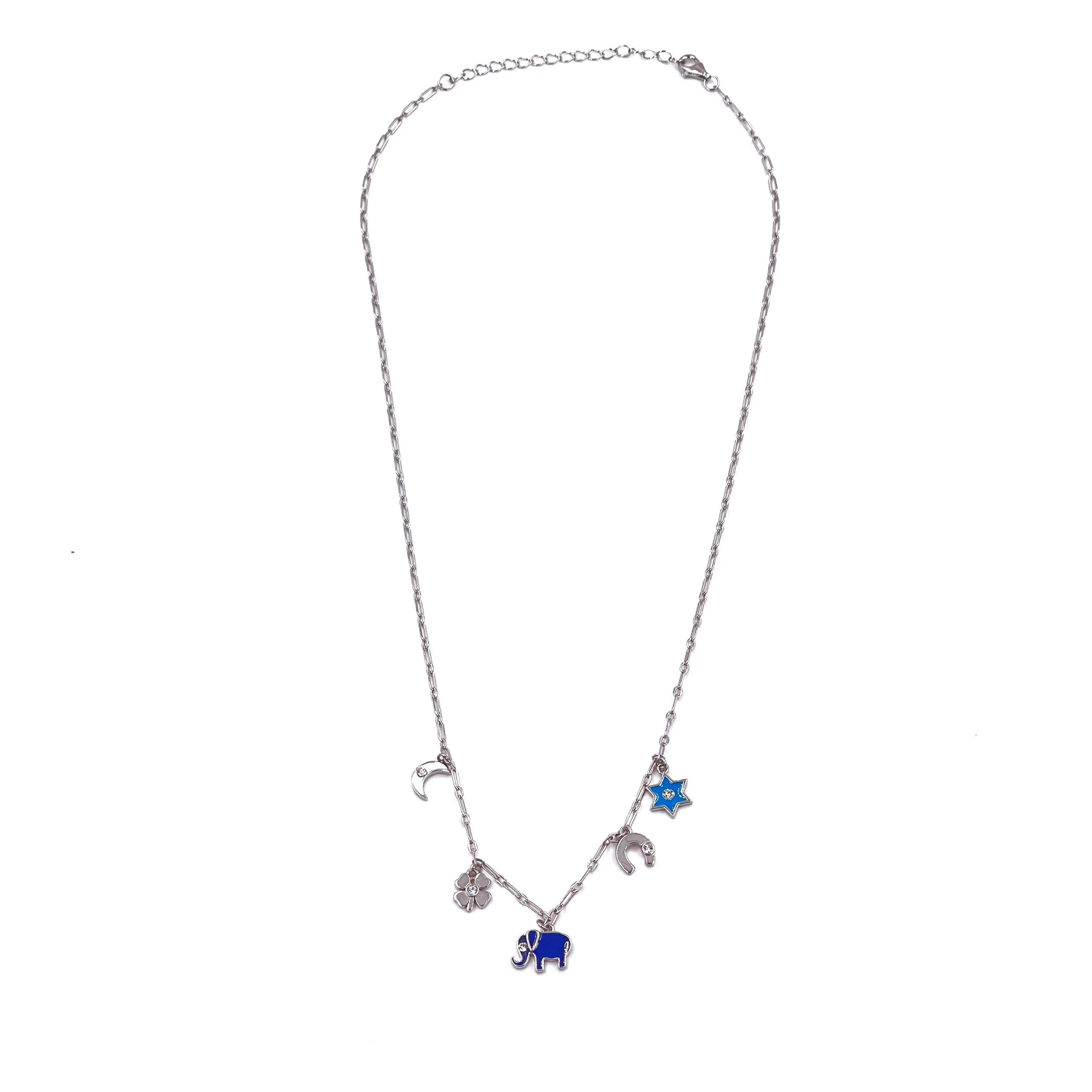 Ashley Gold Sterling Silver "Good Luck" Charm Necklace