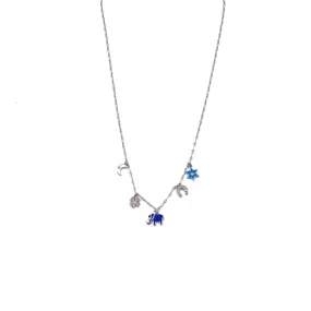 Ashley Gold Sterling Silver "Good Luck" Charm Necklace