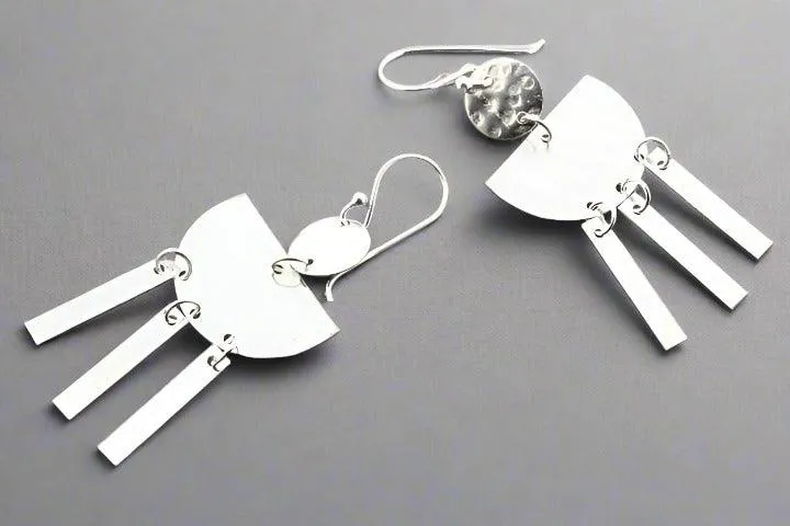 Atum chandelier drop earring - silver