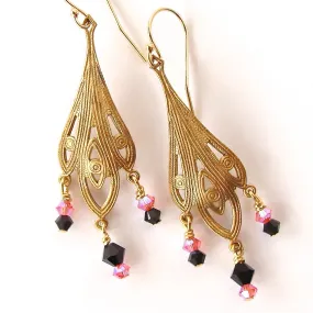 Ava: Art Deco Chandelier Earrings