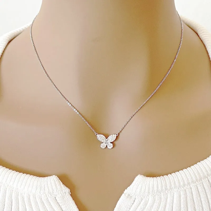 Butterfly Cubic Zirconia Necklace