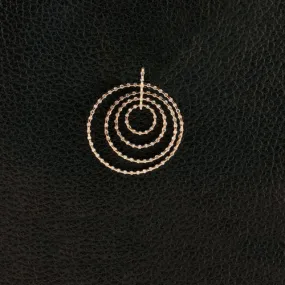 Concentric Circle Diamond Pendant
