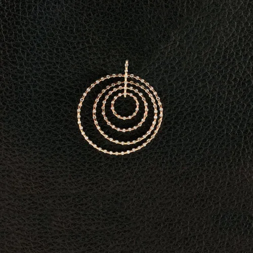 Concentric Circle Diamond Pendant