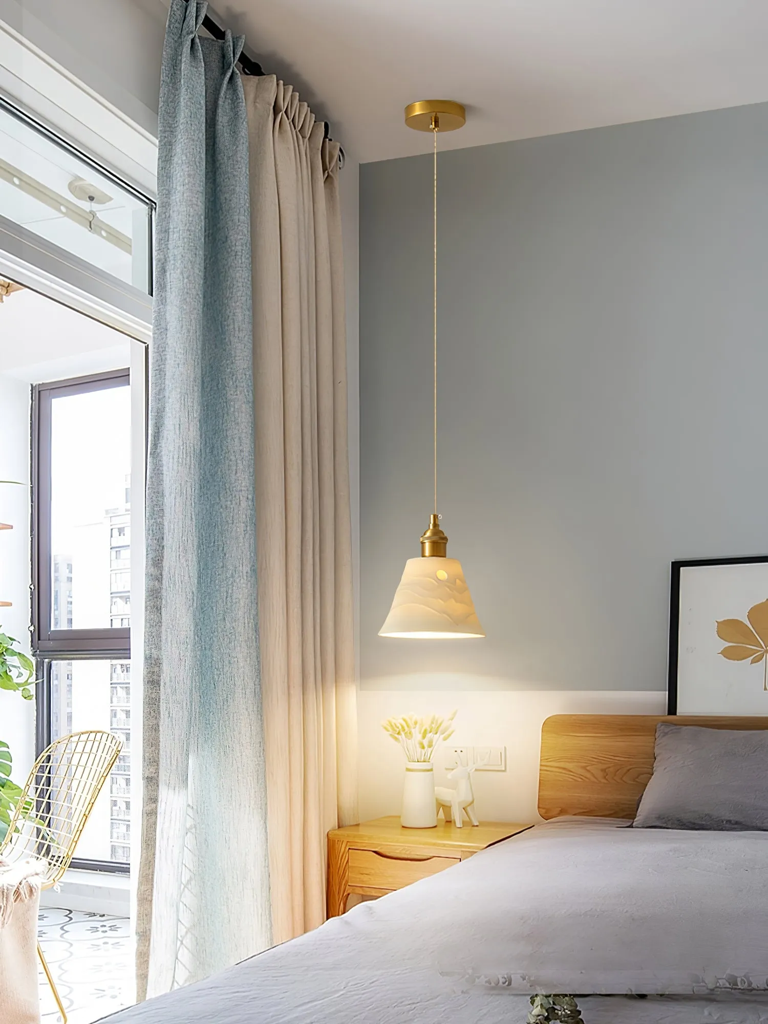 Conical Ceramic Pendant Light