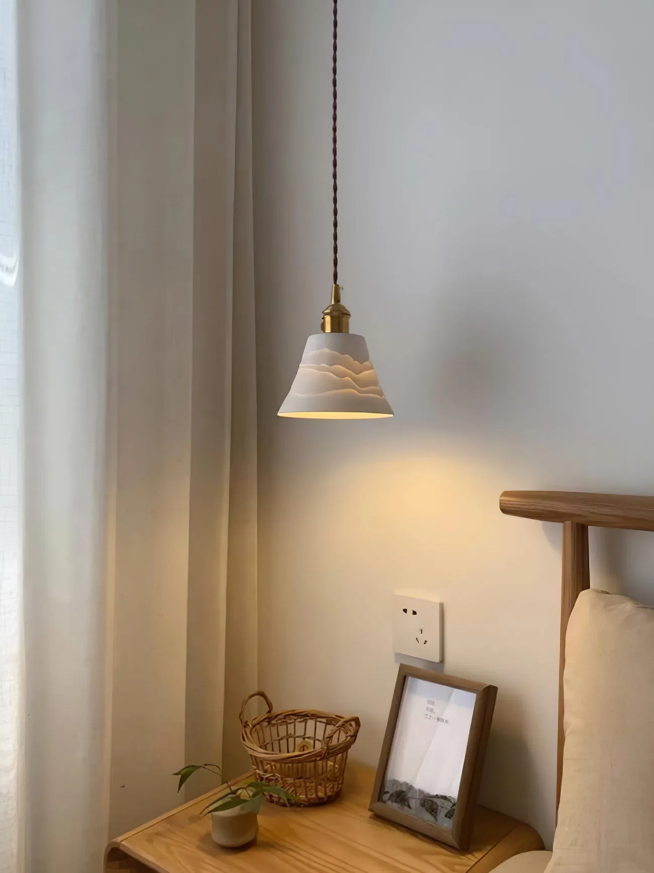 Conical Ceramic Pendant Light