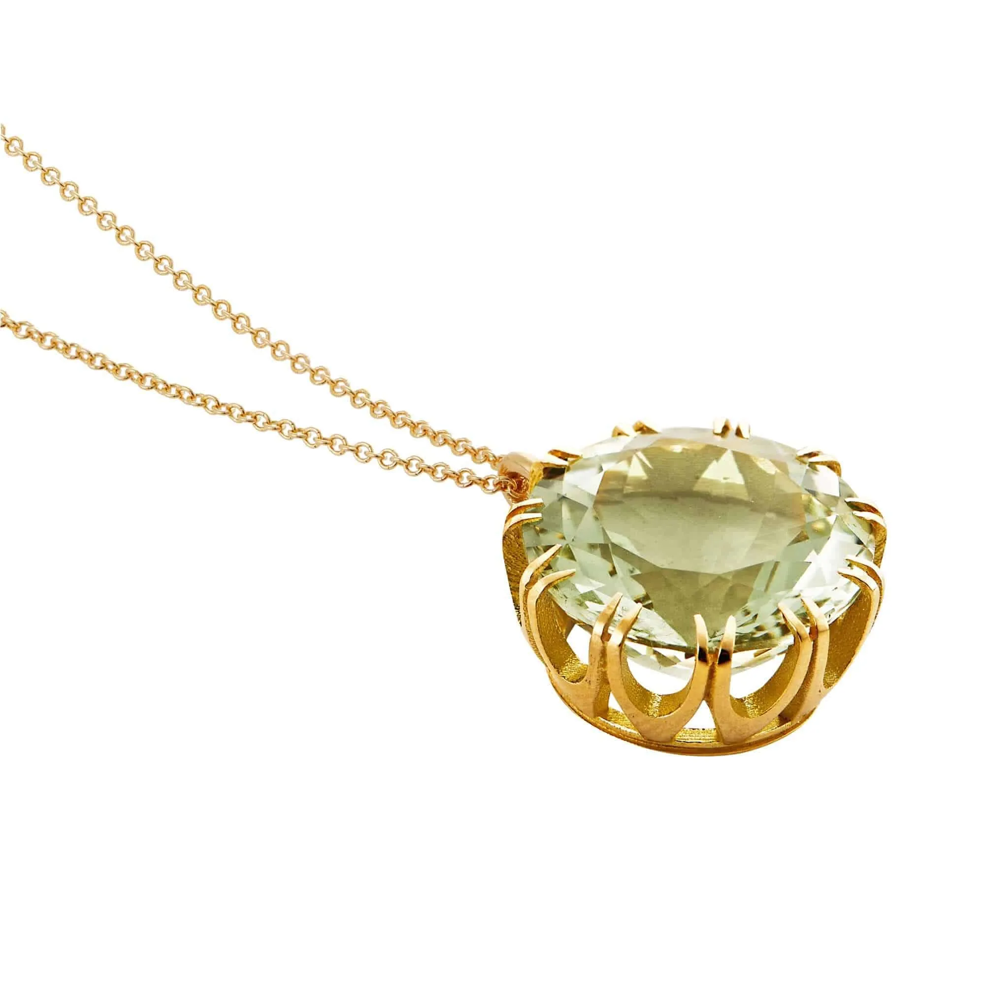 Crown Pendant Green Amethyst