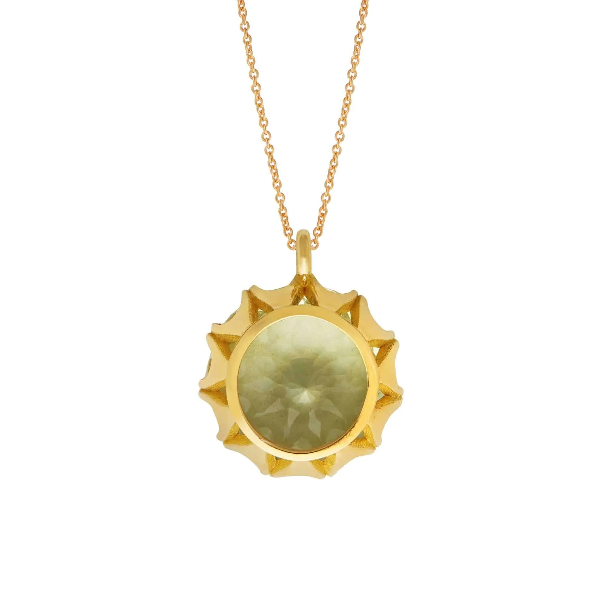 Crown Pendant Green Amethyst