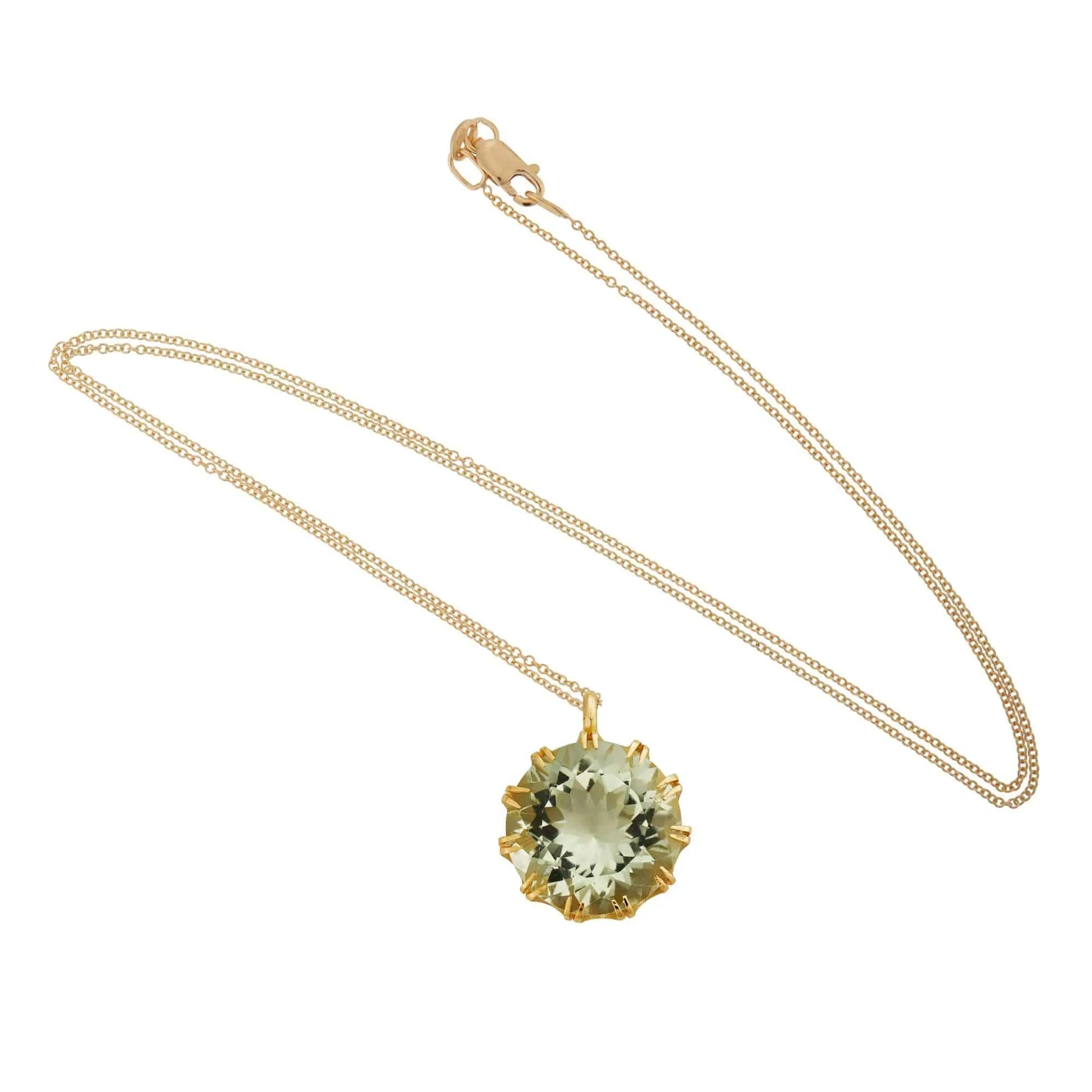 Crown Pendant Green Amethyst