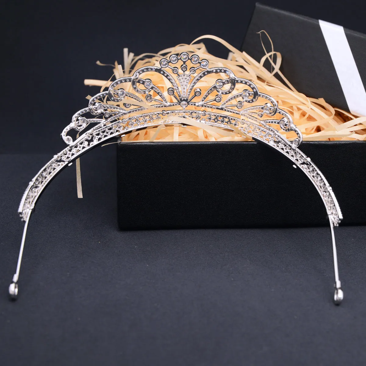 Cubic Zirconia Royal Tiara for Wedding,Crystal Bride Tiaras for Women CH10394