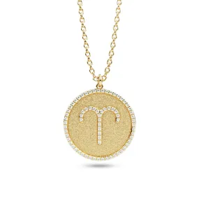 Diamond Zodiac Sign Pendant
