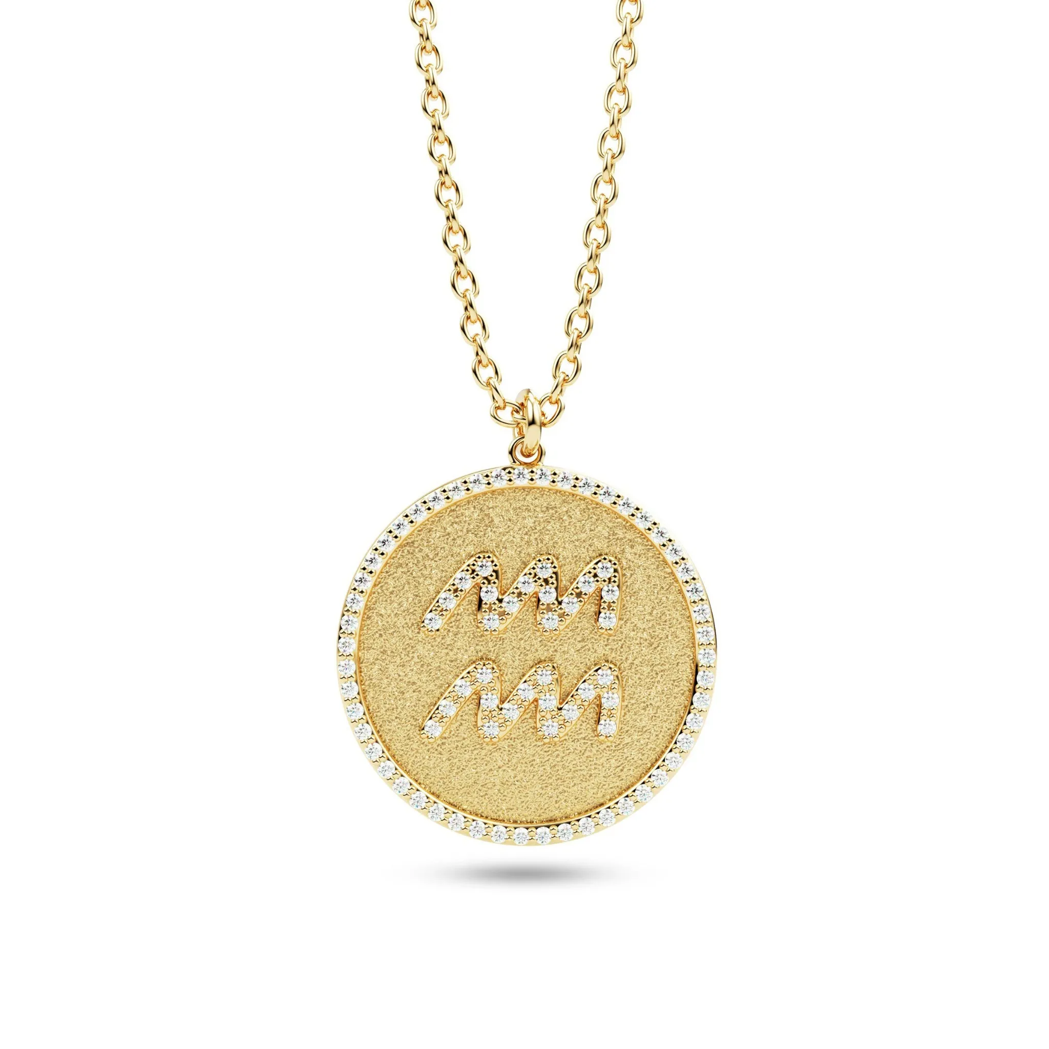 Diamond Zodiac Sign Pendant