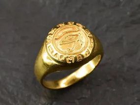 Egyptian Eye Ring - Gold Egyptian Ring, Ancient Gold Ring