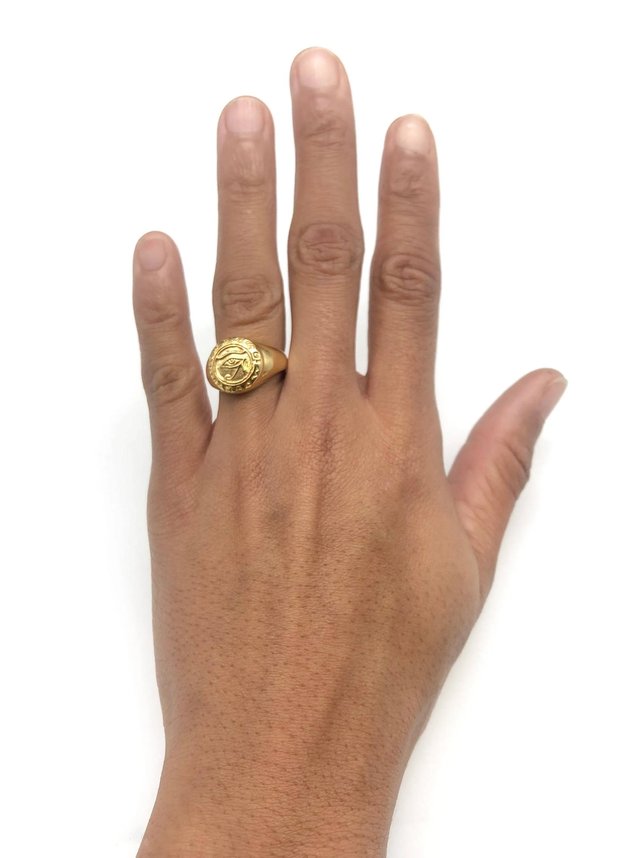 Egyptian Eye Ring - Gold Egyptian Ring, Ancient Gold Ring