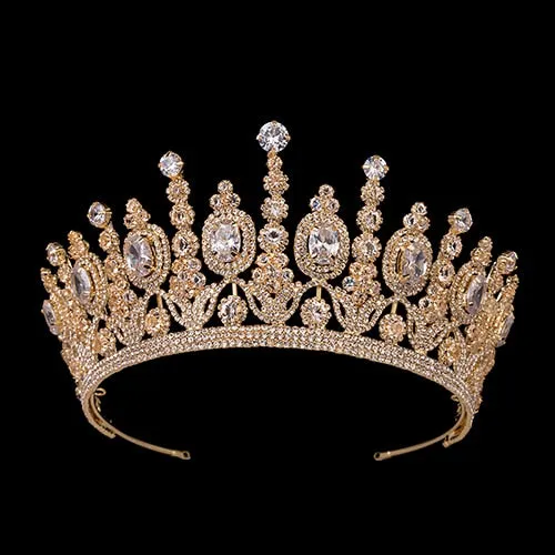 Elliptical Zircon Wedding Bridal Crown