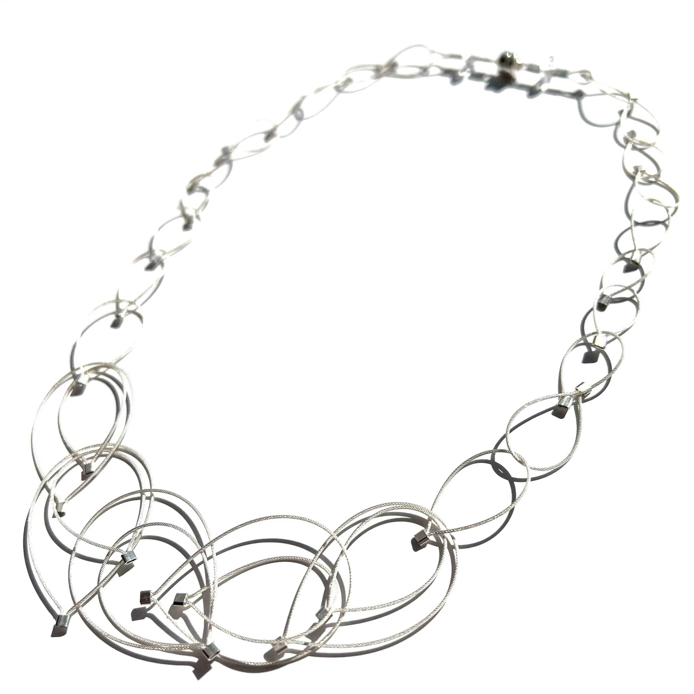Feather Teardrop Chain Necklace