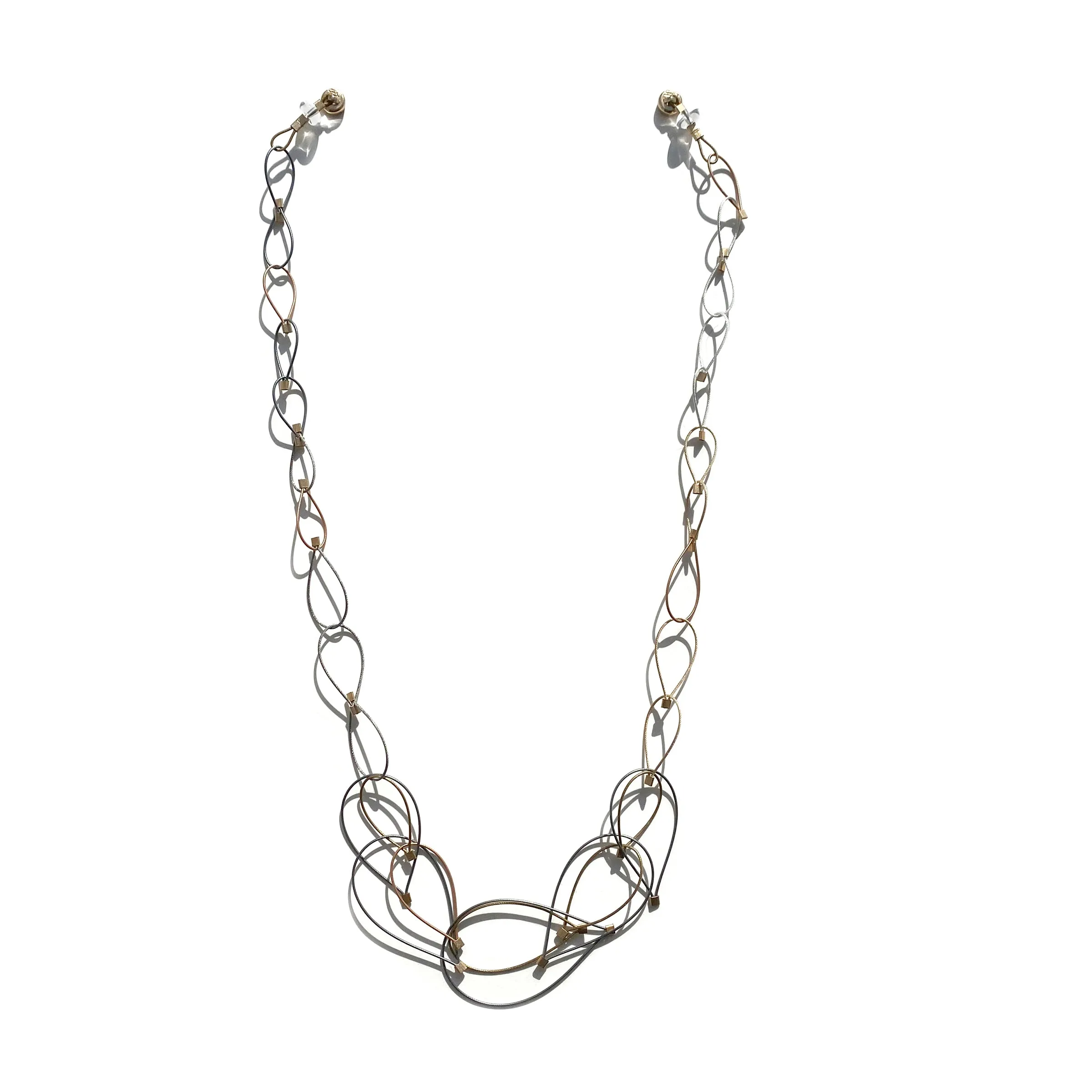 Feather Teardrop Chain Necklace