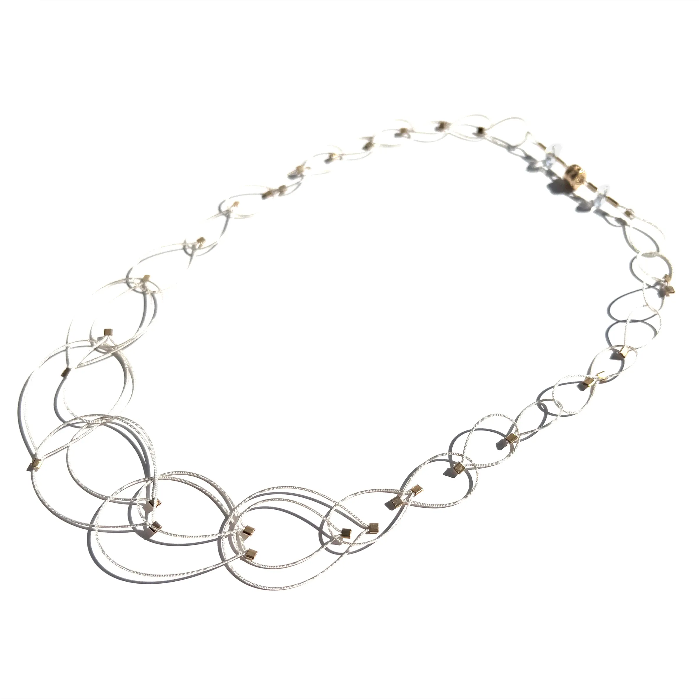 Feather Teardrop Chain Necklace