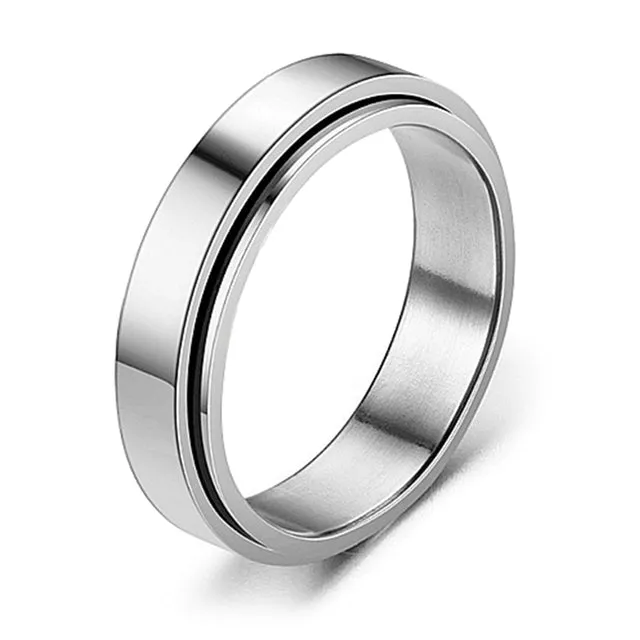 Funki Buys | Rings | Titanium Wedding Spinner Ring | Wedding Band 1 Pcs