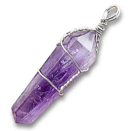 Gemstone Double Point Pendant Necklace