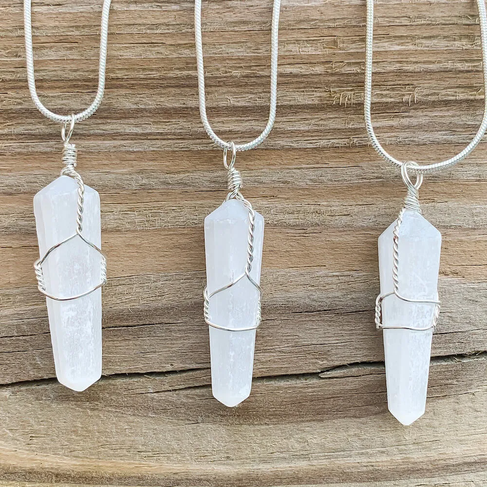 Gemstone Double Point Pendant Necklace