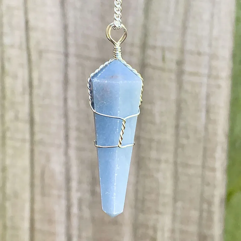 Gemstone Double Point Pendant Necklace