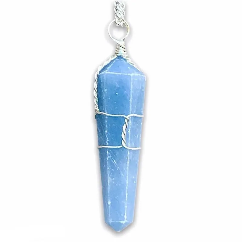 Gemstone Double Point Pendant Necklace