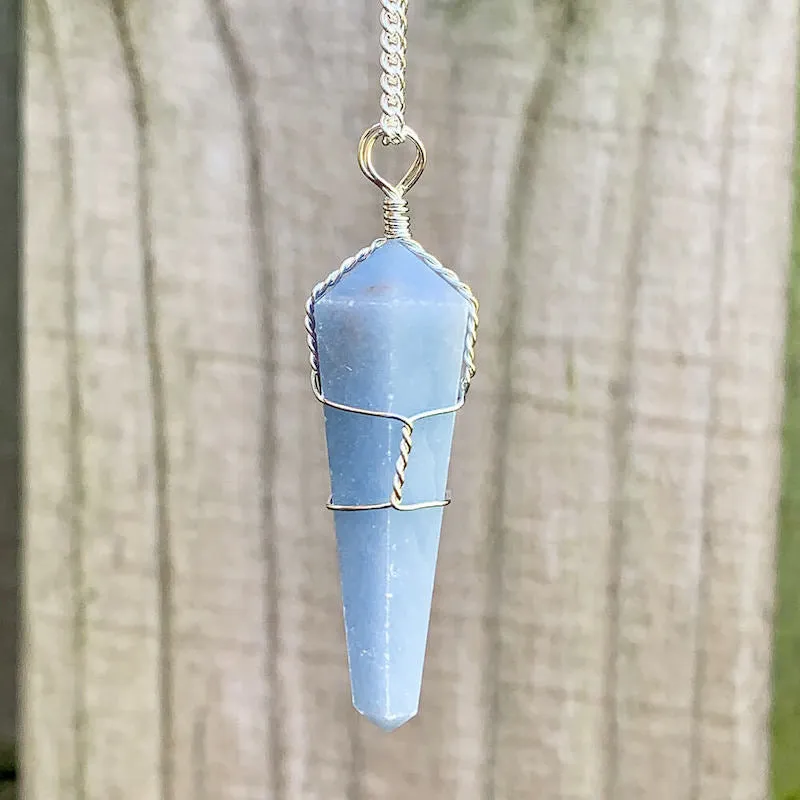 Gemstone Double Point Pendant Necklace