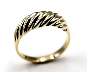 Genuine Size P / 7.5 Solid 9ct 9k Yellow, Rose or White Gold 7mm Dome Ring