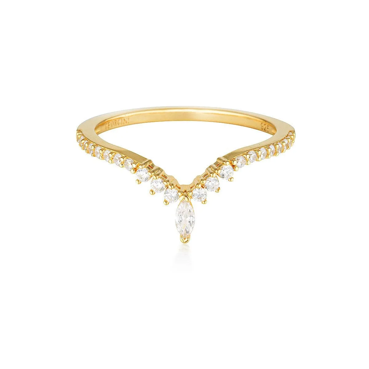Georgini Rock Star Tiara Gold Ring - 9