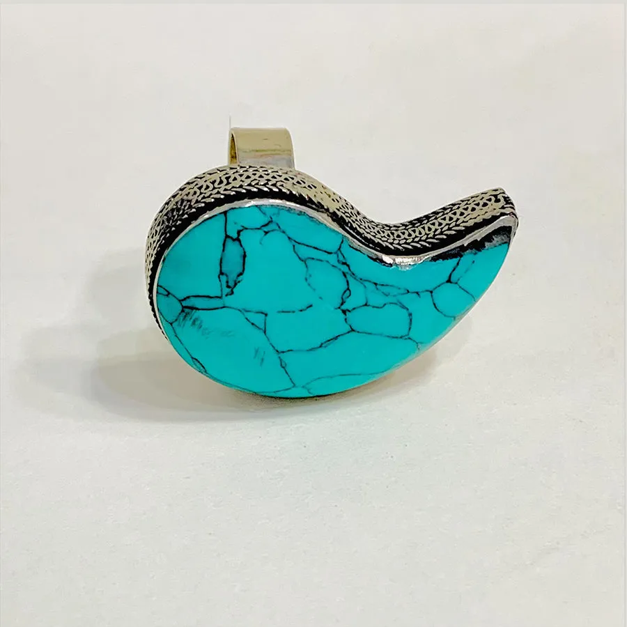 Handmade Unique Design Turquoise Stone Ring