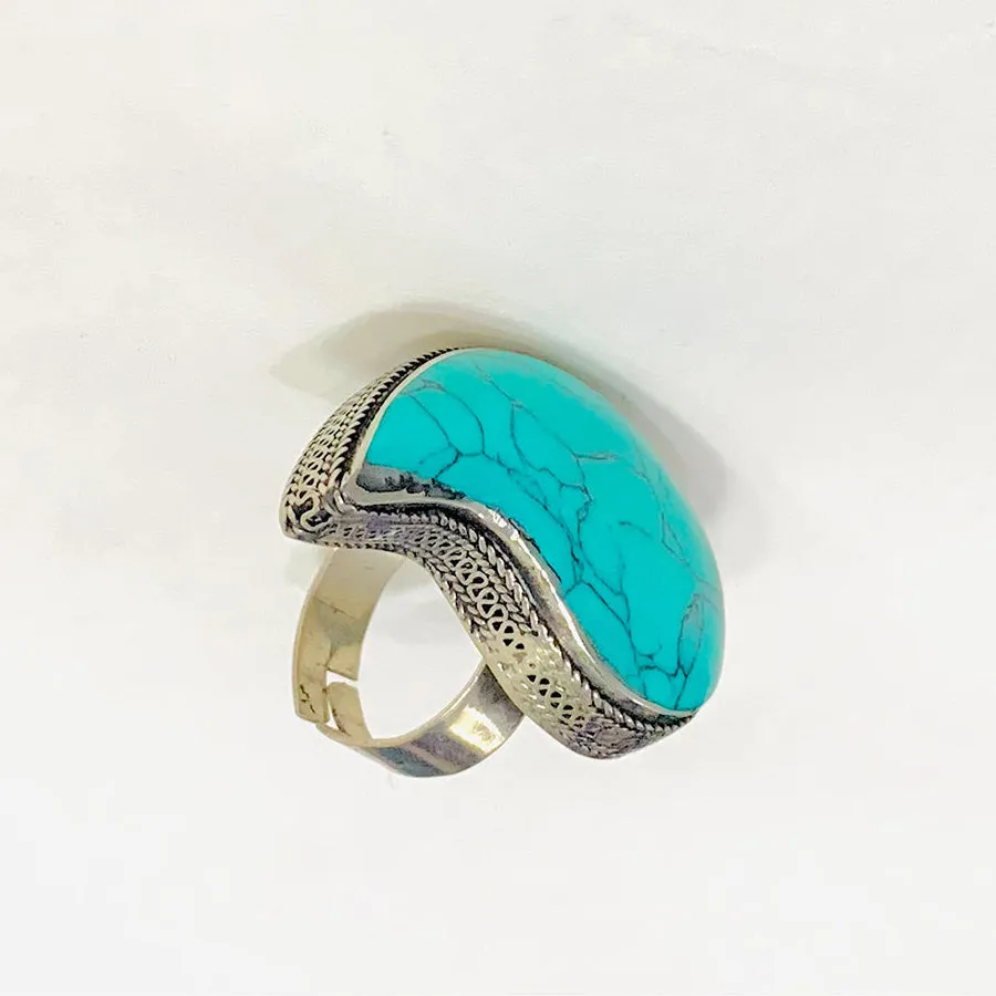 Handmade Unique Design Turquoise Stone Ring