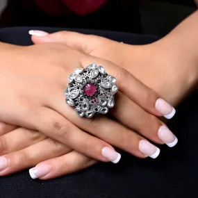 Indira Rose Pink Stone Boutique Ring