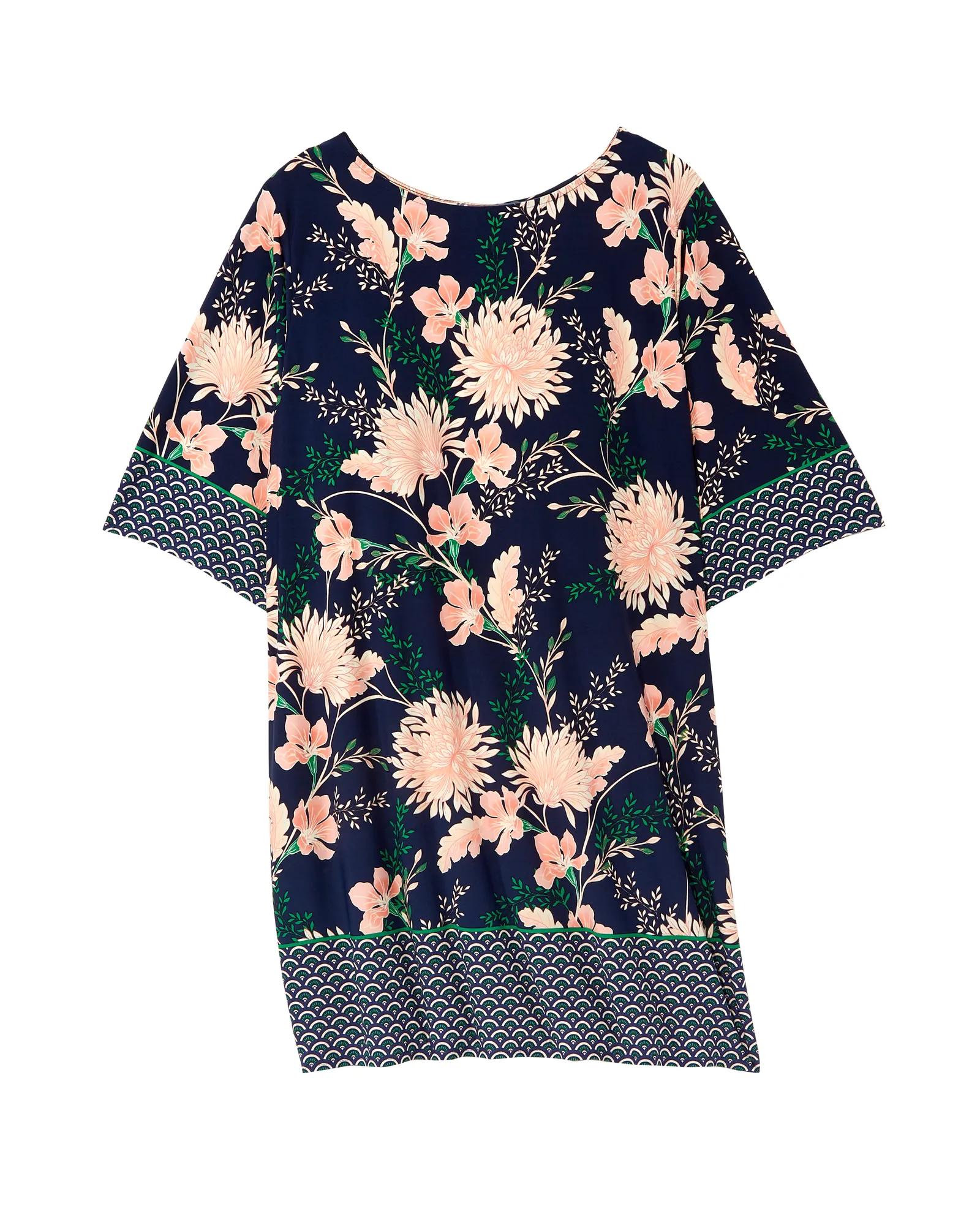 Kelsey Kimono Shift Dress | Navy / Pink
