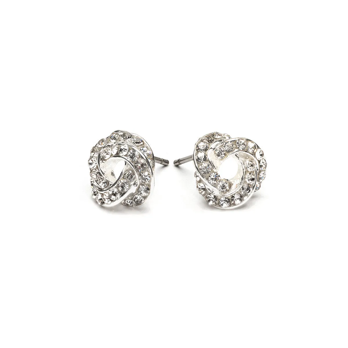 Knot Crystal Stud Earrings
