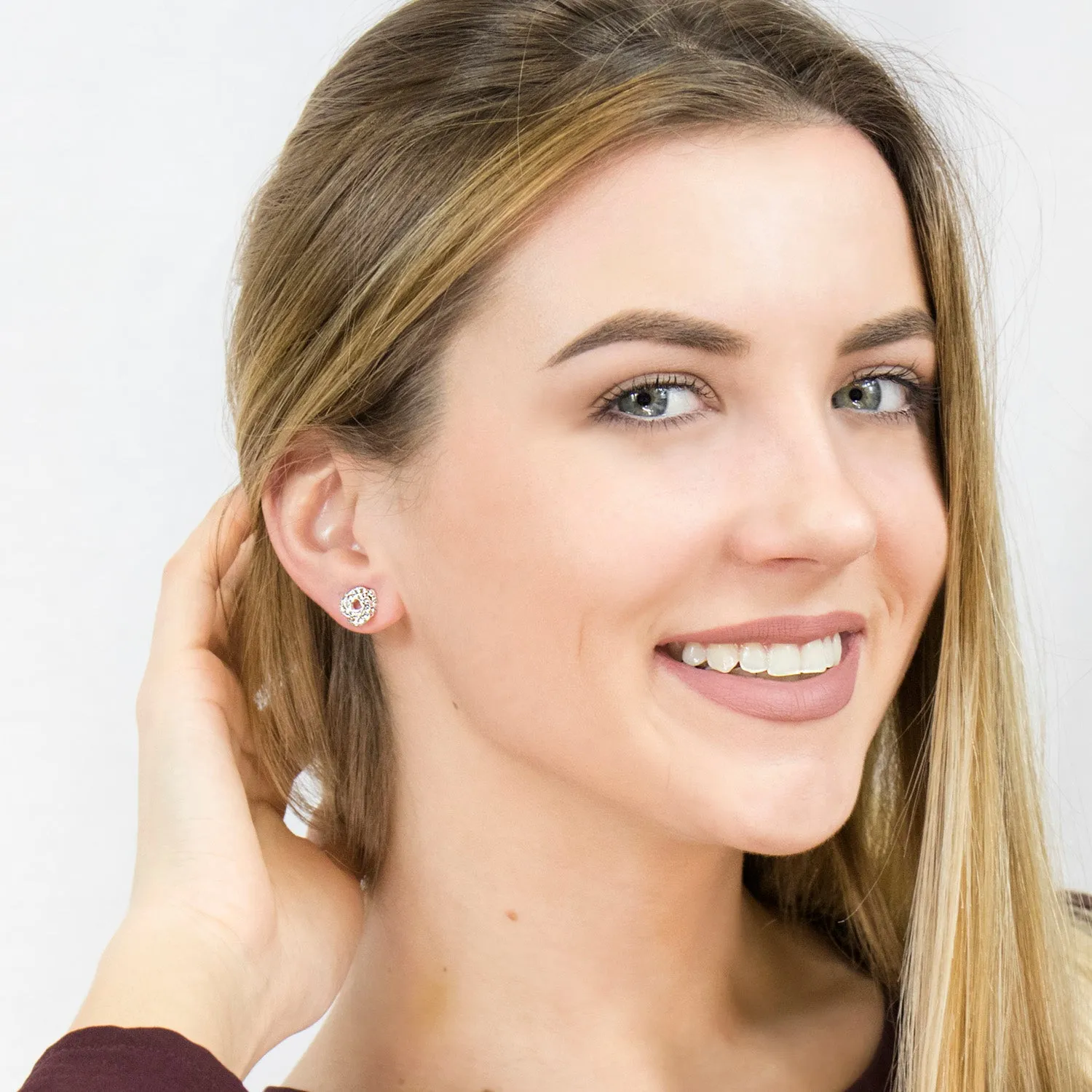 Knot Crystal Stud Earrings