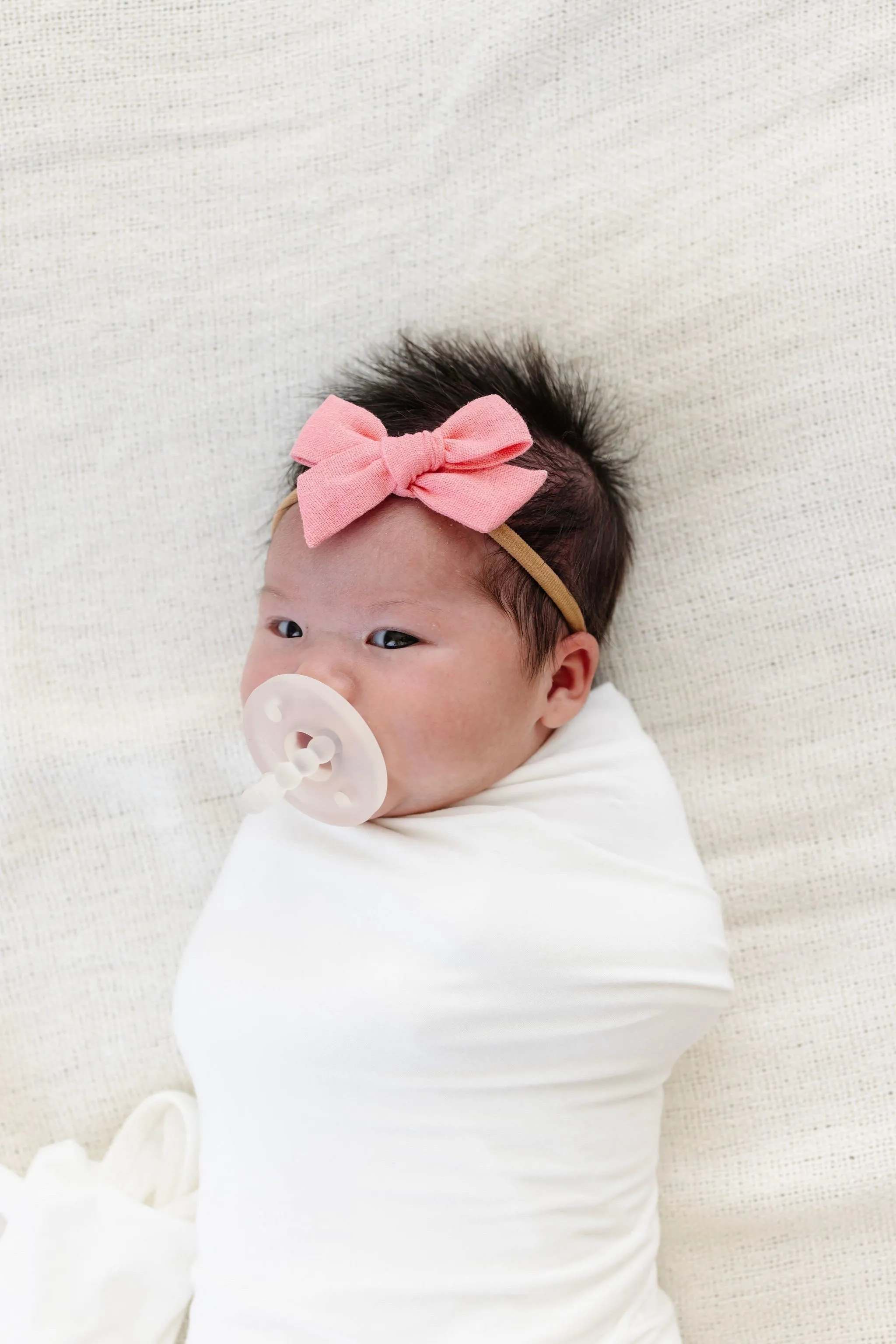 Linen Bow 3 Pack: Mango Headbands