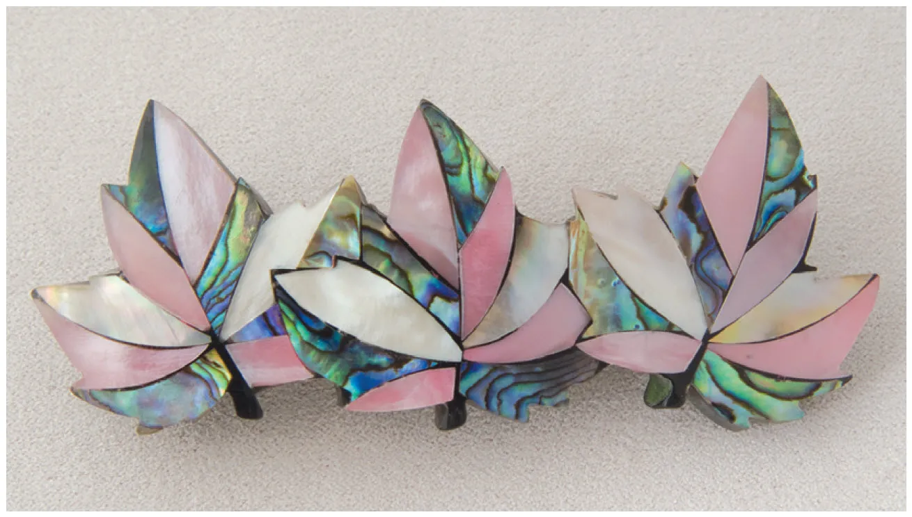 Maple Leaves Blush Barrette