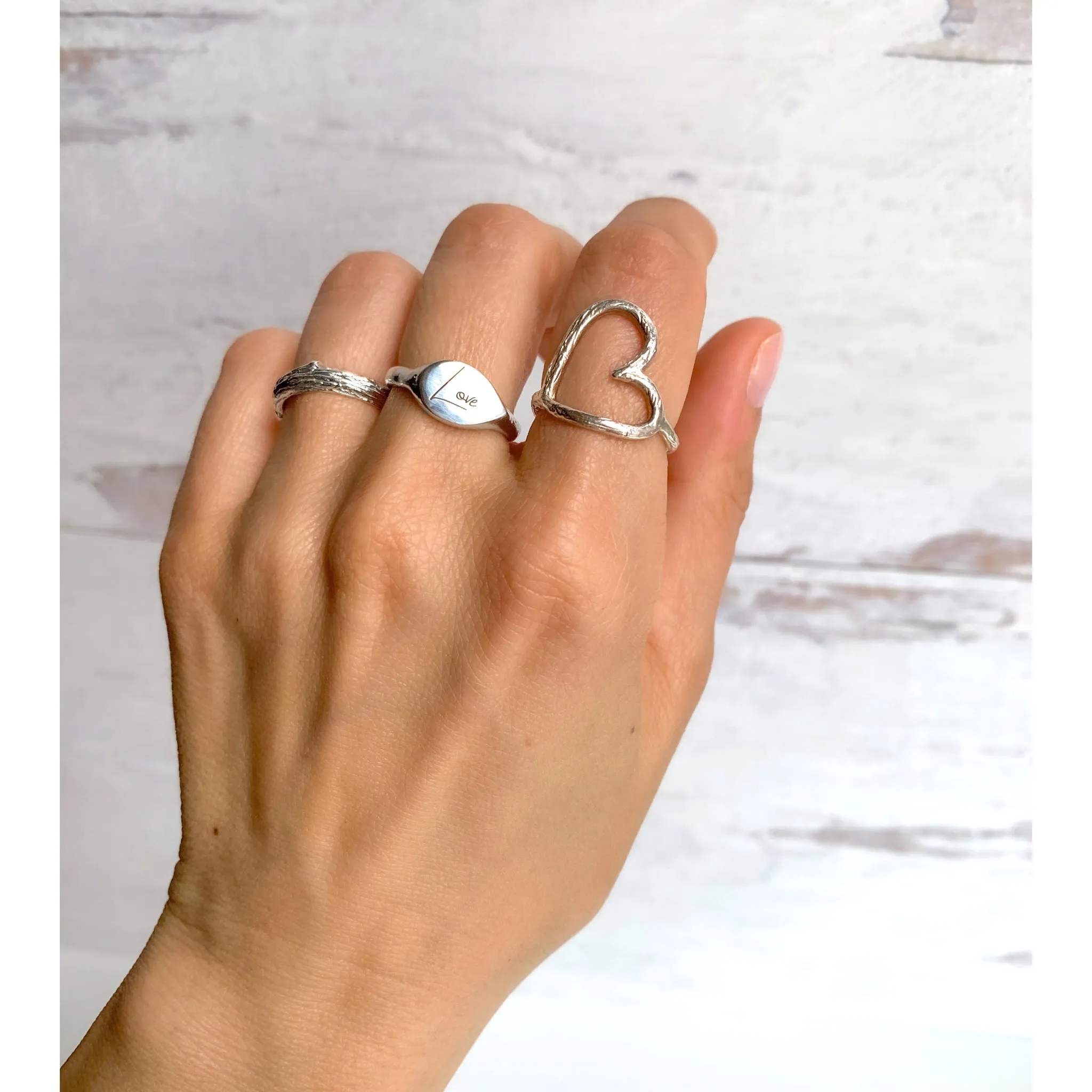 Open Heart Ring | Sterling | final sale