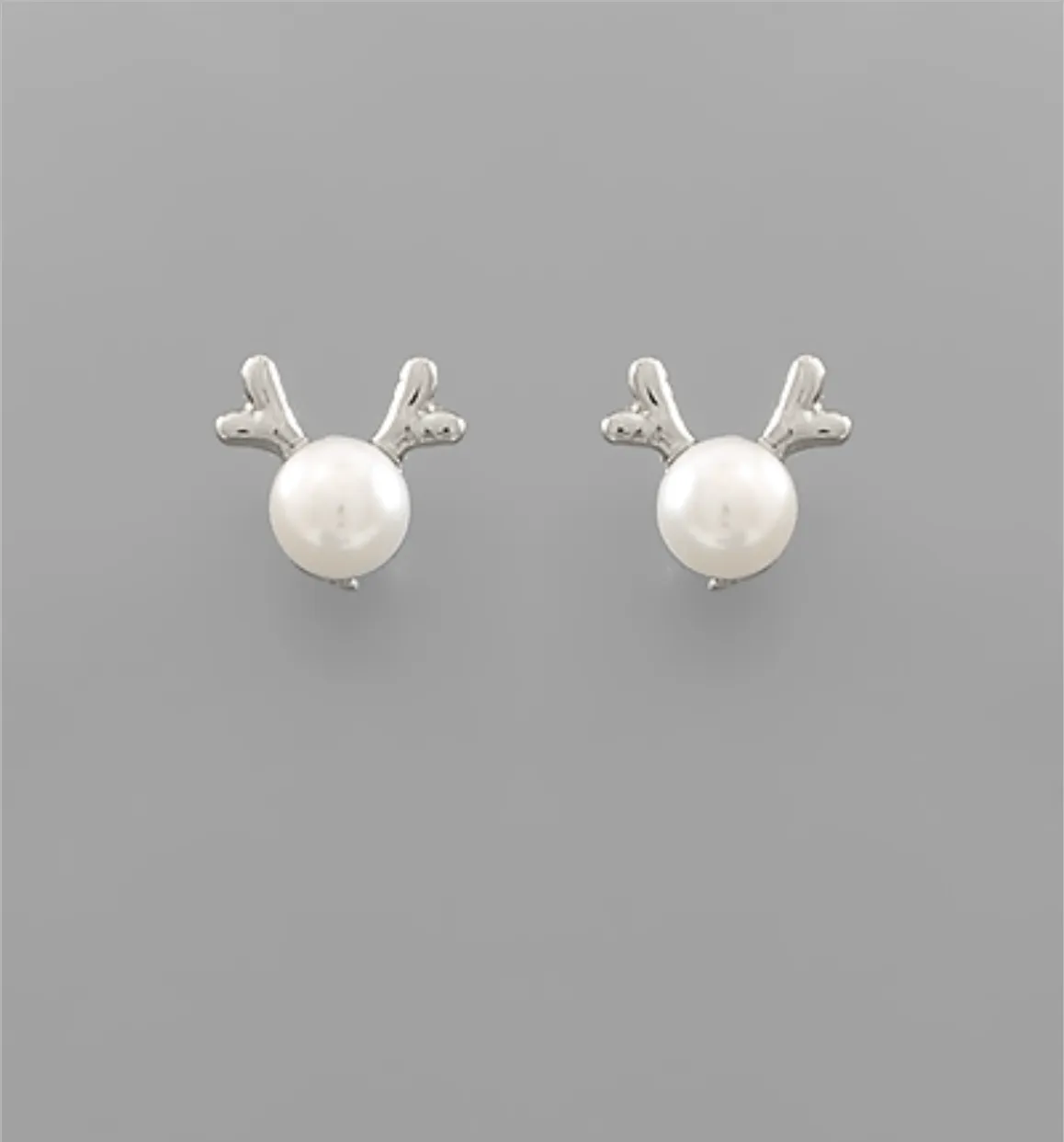 Pearl Reindeer Studs