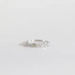 Peridot   Diamond Stackable Band